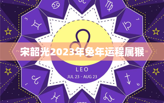 宋韶光2023年兔年运程属猴，宋邵光2022年属猴人运程