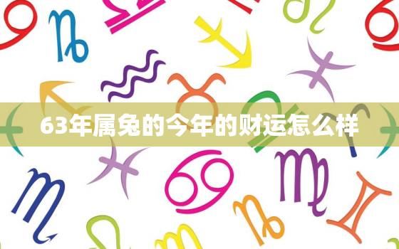 63年属兔的今年的财运怎么样，63年属兔的今年的财运怎么样呀