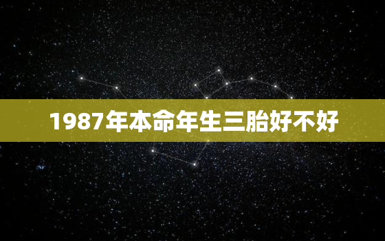 1987年本命年生三胎好不好，1987本命年运气