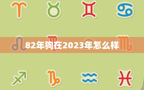 82年狗在2023年怎么样，82年2023年属狗人的全年运势