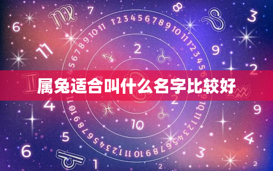 属兔适合叫什么名字比较好，属兔叫什么名字旺