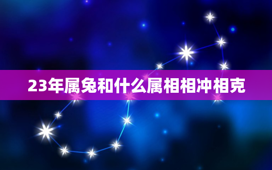 23年属兔和什么属相相冲相克，23年的兔是什么兔