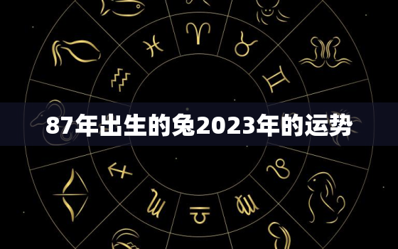 87年出生的兔2023年的运势，87年属兔在2023年运势如何