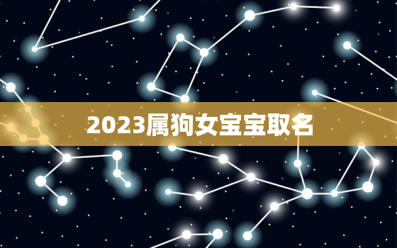 2023属狗女宝宝取名，2023属狗女宝宝取名字