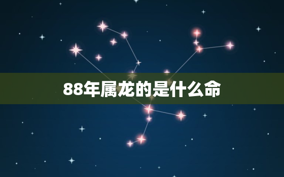 88年属龙的是什么命，1988年5月属龙的是什么命