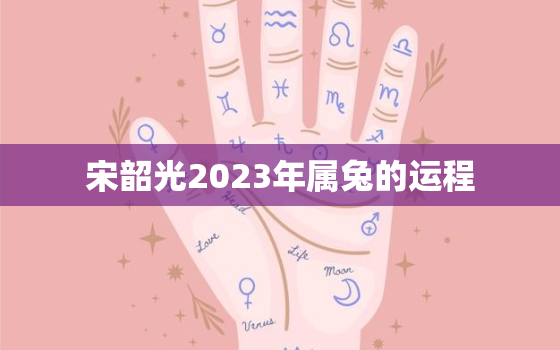 宋韶光2023年属兔的运程，宋韶光2021年属兔