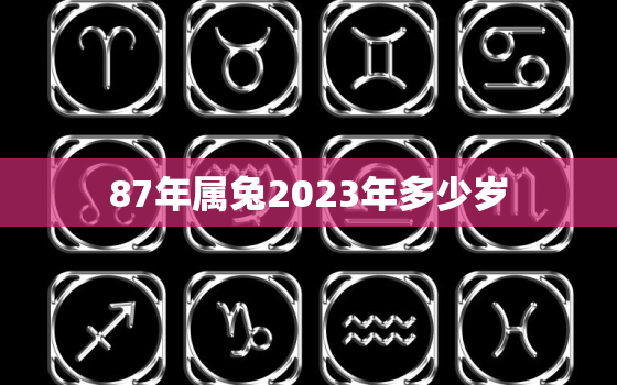 87年属兔2023年多少岁，87年属兔的在2023年怎么样?