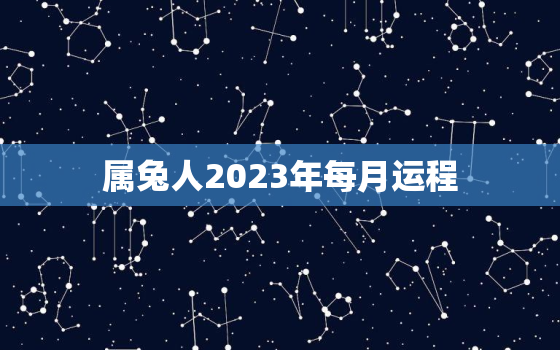 属兔人2023年每月运程，1975属兔人2023年每月运程