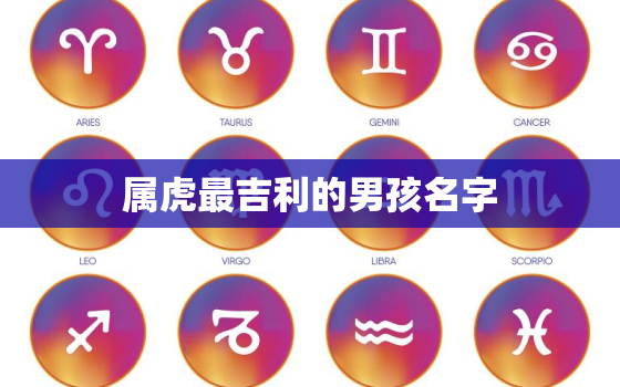 属虎最吉利的男孩名字，属虎的男孩名字宜用字