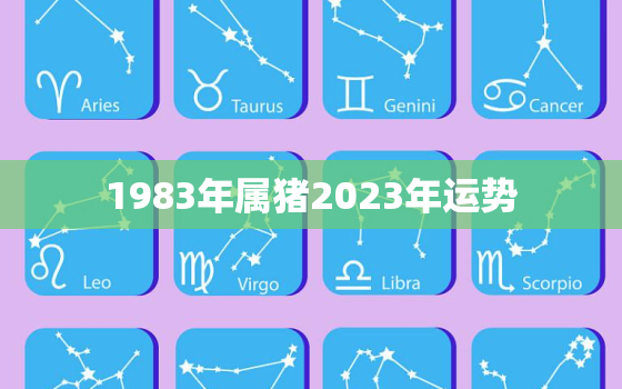 1983年属猪2023年运势，1983年属猪2023年运势怎么样