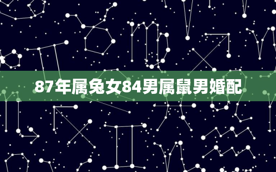 87年属兔女84男属鼠男婚配，87年兔女和84年鼠男能配吗