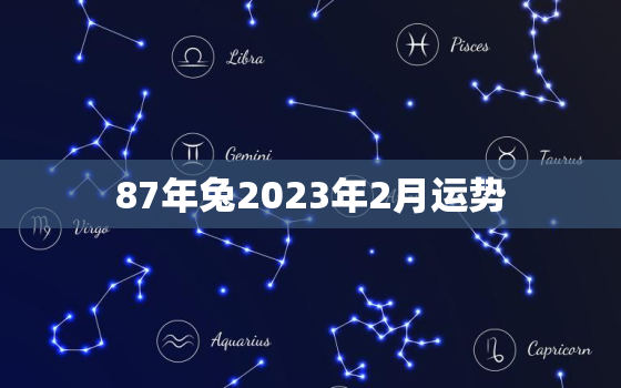 87年兔2023年2月运势，2023年1987年属兔人的全年每月运势