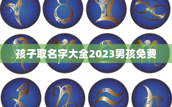 孩子取名字大全2023男孩免费，202孩子名字大全部