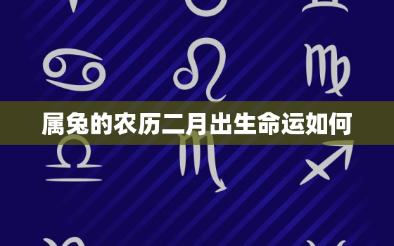 属兔的农历二月出生命运如何，属兔农历二月出生是什么命运