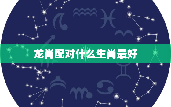 龙肖配对什么生肖最好，龙生肖配什么生肖的婚姻好一点