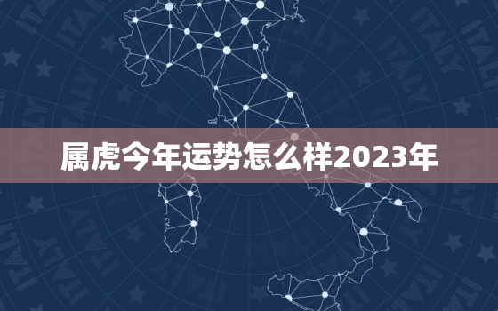 属虎今年运势怎么样2023年，属虎今年运势怎么样2023年财运