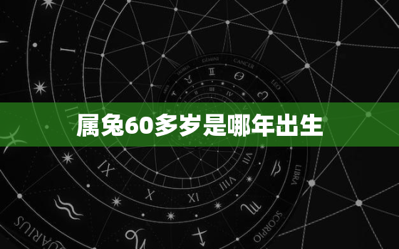 属兔60多岁是哪年出生，属兔的哪年60岁