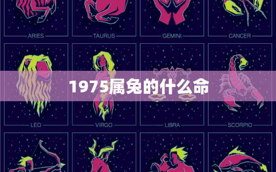 1975属兔的什么命，属兔1975是什么命