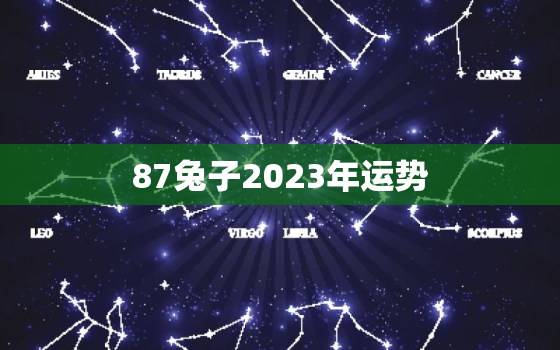 87兔子2023年运势
，87属兔2023年运势及运程每月运程