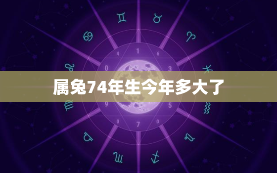 属兔74年生今年多大了，属兔74年什么命