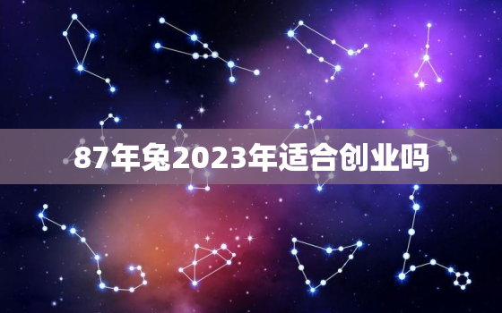 87年兔2023年适合创业吗，87年兔2022年适合创业吗