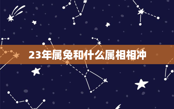 23年属兔和什么属相相冲，23年是兔年吗