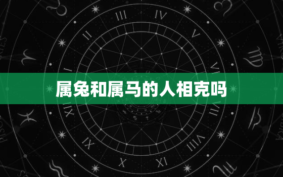 属兔和属马的人相克吗，属兔和属马的相合吗