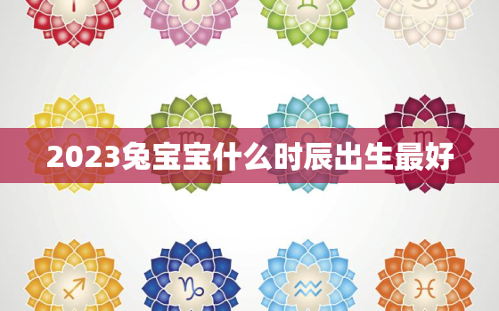 2023兔宝宝什么时辰出生最好，2023兔宝宝哪个月份出生最好