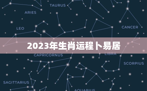 2023年生肖运程卜易居，生肖运势2023年运势大全