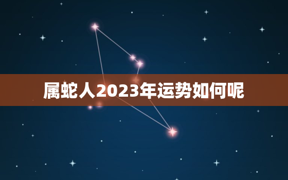 属蛇人2023年运势如何呢，属蛇人2023年运势
