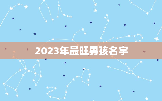 2023年最旺男孩名字，2023年最旺男孩名字乳名