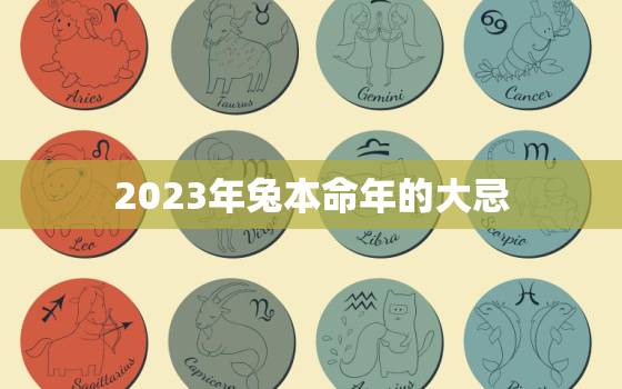 2023年兔本命年的大忌，2023年兔本命年的大忌颜色