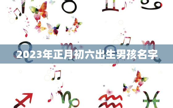 2023年正月初六出生男孩名字，2023年正月初六出生男孩名字叫什么