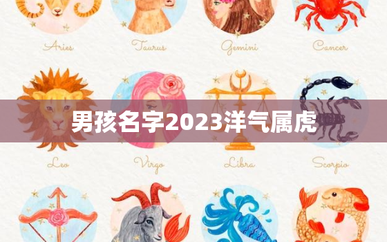 男孩名字2023洋气属虎，2022属虎的男孩名字宜用字