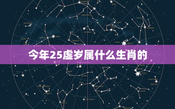 今年25虚岁属什么生肖的，今年25岁属什么生肖2021