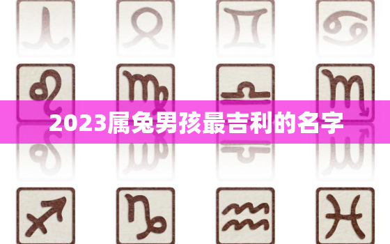 2023属兔男孩最吉利的名字，2023属兔男孩最吉利的名字六的开头