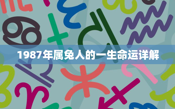 1987年属兔人的一生命运详解，1987年属兔的一生命运如何