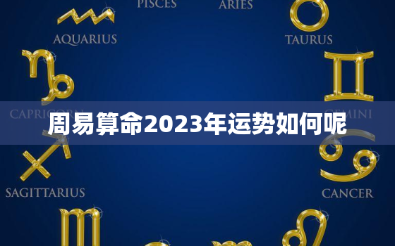 周易算命2023年运势如何呢，周易算命2023年运势如何呢女生