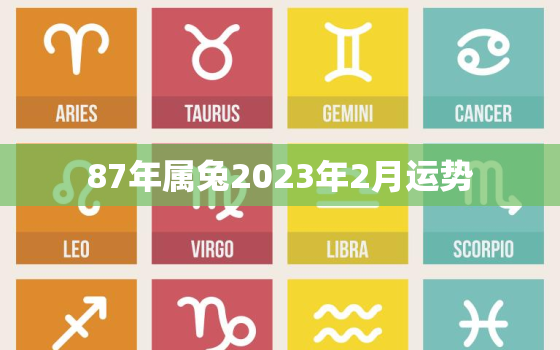 87年属兔2023年2月运势，87年属兔2023年每月运势及运程