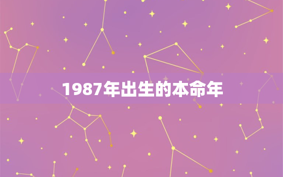 1987年出生的本命年，1987年1月15日出生是什么命