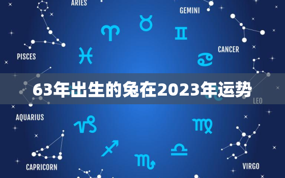 63年出生的兔在2023年运势，63年属兔的2022年怎么样