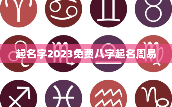 起名字2023免费八字起名周易，起名字2021免费八字