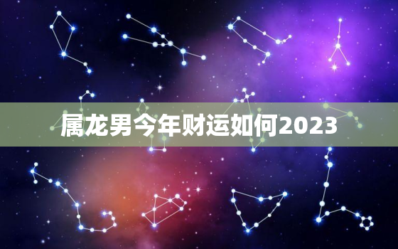 属龙男今年财运如何2023，属龙男人今年财好不好