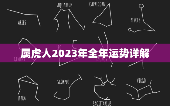 属虎人2023年全年运势详解，属虎人2023年全年运势详解
