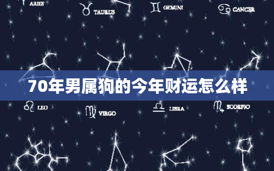 70年男属狗的今年财运怎么样，70年属狗男2021年运势及运程每月运程男