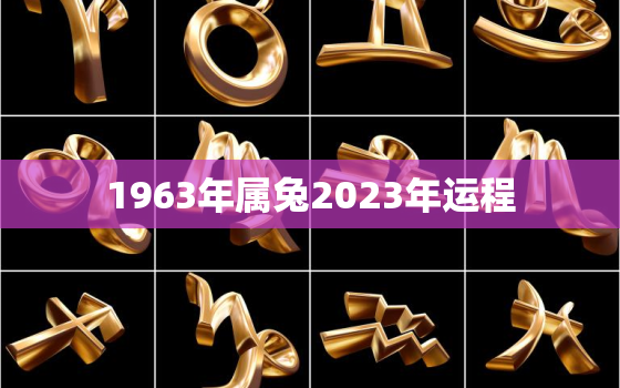 1963年属兔2023年运程，1963年属兔人2023年运势