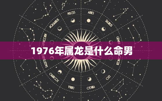 1976年属龙是什么命男，1976年属龙是什么命男2021