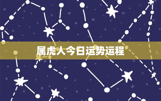 属虎人今日运势运程，属虎人今日运势算命先生网