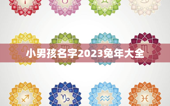 小男孩名字2023兔年大全，男孩小名属兔大全