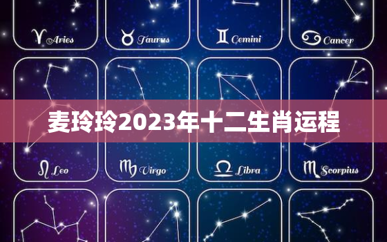 麦玲玲2023年十二生肖运程，2023年麦玲玲十二生肖运势